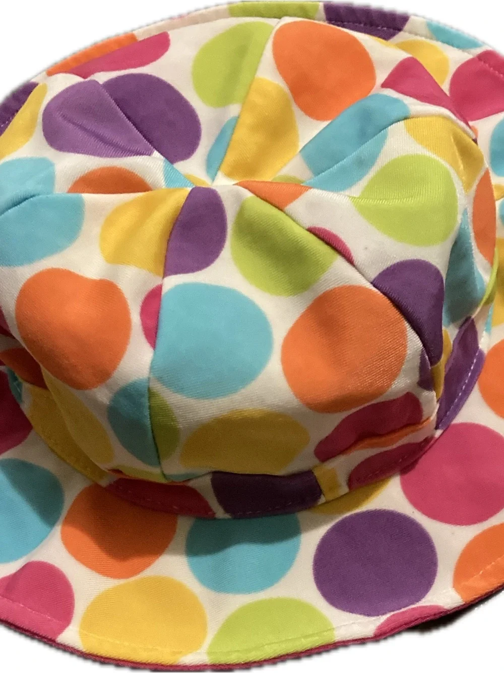 Vintage Koala Kids Colorful Polka Dot Bucket Hat - Multi Girls Size 18/24 Months